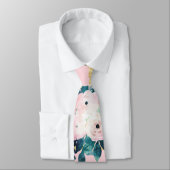 Cravate Fleurs roses Peinture Or Grilles Girly Design (Attaché)