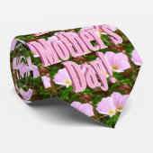 Cravate Fleurs roses Primrose pour la fête des mères (Roulé)