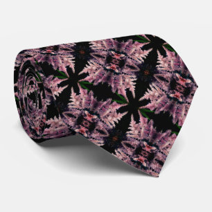 Cravate Fleurs roses vives Gros plan Motif Abstrait