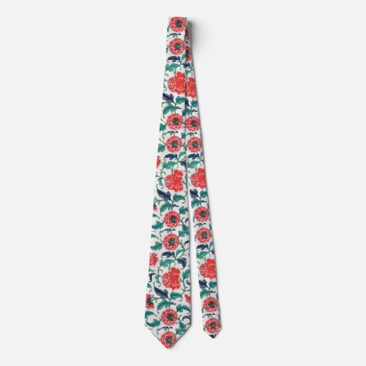 Cravate Fleurs rouges (Devant)