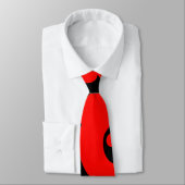 Cravate Fleurs rouges Damas Motif botanique (Attaché)
