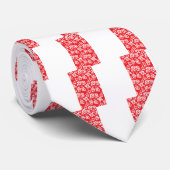 Cravate Fleurs rouges hawaïennes (Roulé)