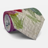 Cravate Fleurs sauvages avec des pavots (Roulé)