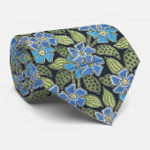 Cravate Fleurs sauvages bleu ciel (Roulé)