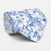 Cravate Fleurs Sauvages Bleues (Roulé)