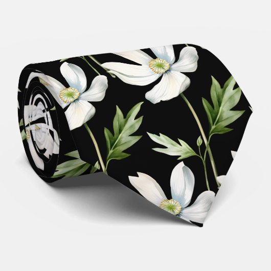 Cravate Fleurs sauvages de bureau décontractées Lien de co (Roulé)