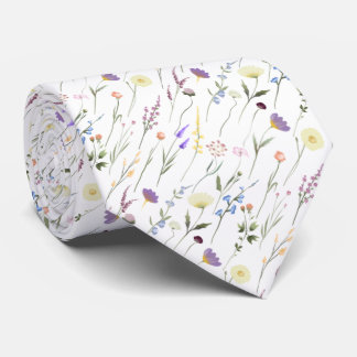 Cravate Fleurs sauvages Individuels Flottant Sur Les Pierr