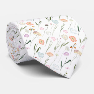 Cravate Fleurs sauvages Individuels Flottant Sur Les Pierr
