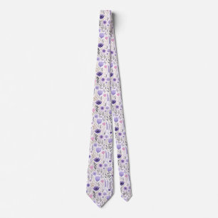Cravate Fleurs sauvages pastel 