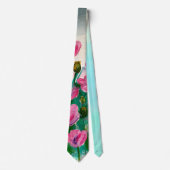 Cravate Fleurs sauvages roses (Devant)
