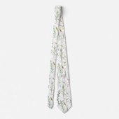 Cravate Fleurs sauvages vertes (Dos)