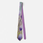 Cravate Fleurs sauvages violettes (Devant)
