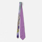 Cravate Fleurs sauvages violettes (Dos)