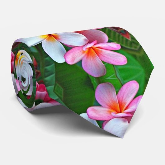 Cravate Fleurs tropicales (Roulé)