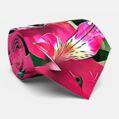 Cravate Fleurs tropicales florales (Roulé)