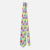 Cravate Fleurs tropicales sans couture motif (Devant)