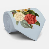 Cravate Fleurs Vintage, Camélias et Narcisse, Redoute (Roulé)