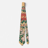 Cravate Fleurs vintages Azalea Peinture japonaise (Devant)