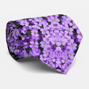 Cravate Fleurs violettes -