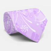 Cravate fleurs violettes (Roulé)