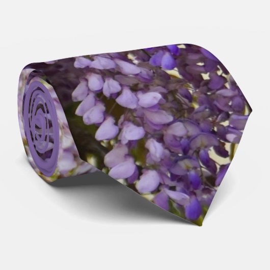 Cravate Fleurs violettes d'été (Roulé)