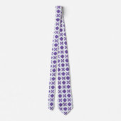 Cravate Fleurs violettes sur fond clair (Dos)