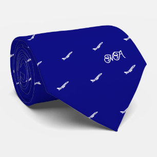 Cravate Flighline Mode Avions AzureModèle Monogramme