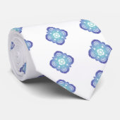 Cravate Flocon bleu III (Roulé)