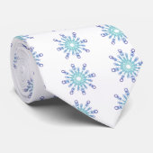 Cravate Flocon bleu IV (Roulé)