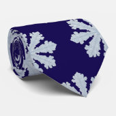 Cravate Flocon de neige bleu foncé (Roulé)