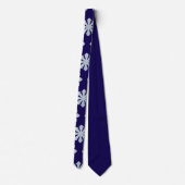 Cravate Flocon de neige bleu foncé (Dos)