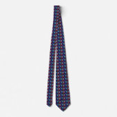 Cravate Flocon de neige Fractale Motif pourpre bleu (Dos)