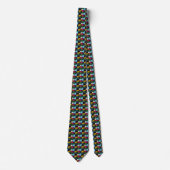 Cravate Flocon de neige Fractale Motif Vert Or Turquoise (Devant)