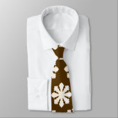 Cravate Flocon de neige marron (Attaché)