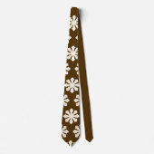 Cravate Flocon de neige marron (Devant)
