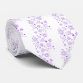 Cravate flocon violet (Roulé)