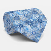 Cravate Flocons de neige bleus (Roulé)