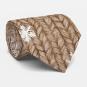 Cravate Flocons de neige de Noël au cacao crème (Roulé)