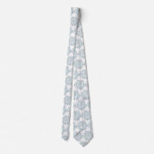 Cravate Flocons de neige de Noël bleus, motif de blizzard (Dos)
