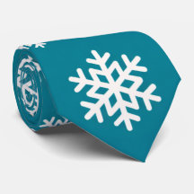 Flocons de neige sarcelle et blanc minimaliste pou