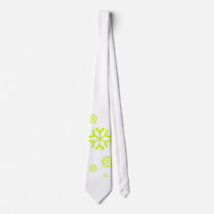 Cravate Flocons de neige, vert citron