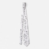 Cravate Floral blanc et noir Fowers naturel Botanique (Dos)