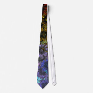 Cravate Floral bleu et marron
