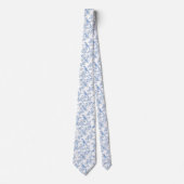 Cravate Floral blue toile de jouy neck tie (Devant)