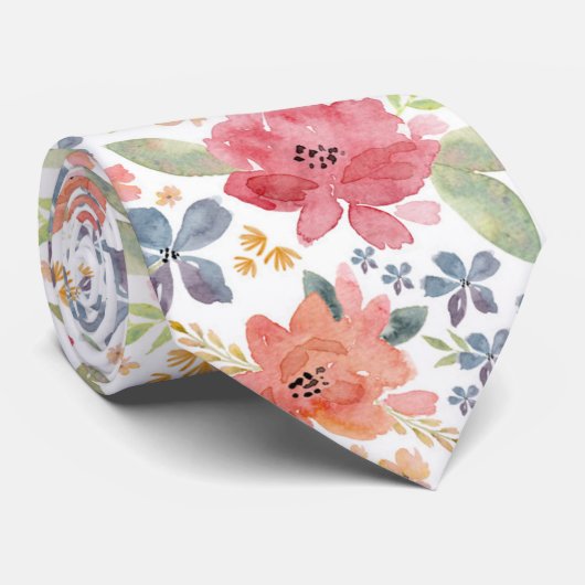 Cravate Floral d'été (Roulé)