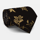 Cravate Floral d'or (Roulé)