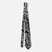 Cravate Floral Flower Gris (Dos)