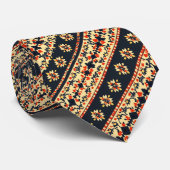 Cravate Floral Folk Motif (Roulé)