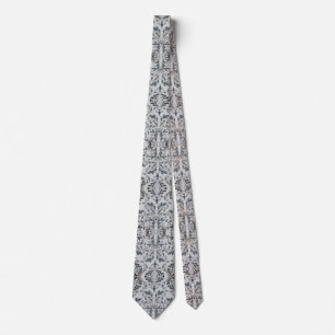 Cravate Floral gris