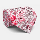 Cravate Floral, léopard, Rouge et blanc, rouge, blanc, spo (Roulé)